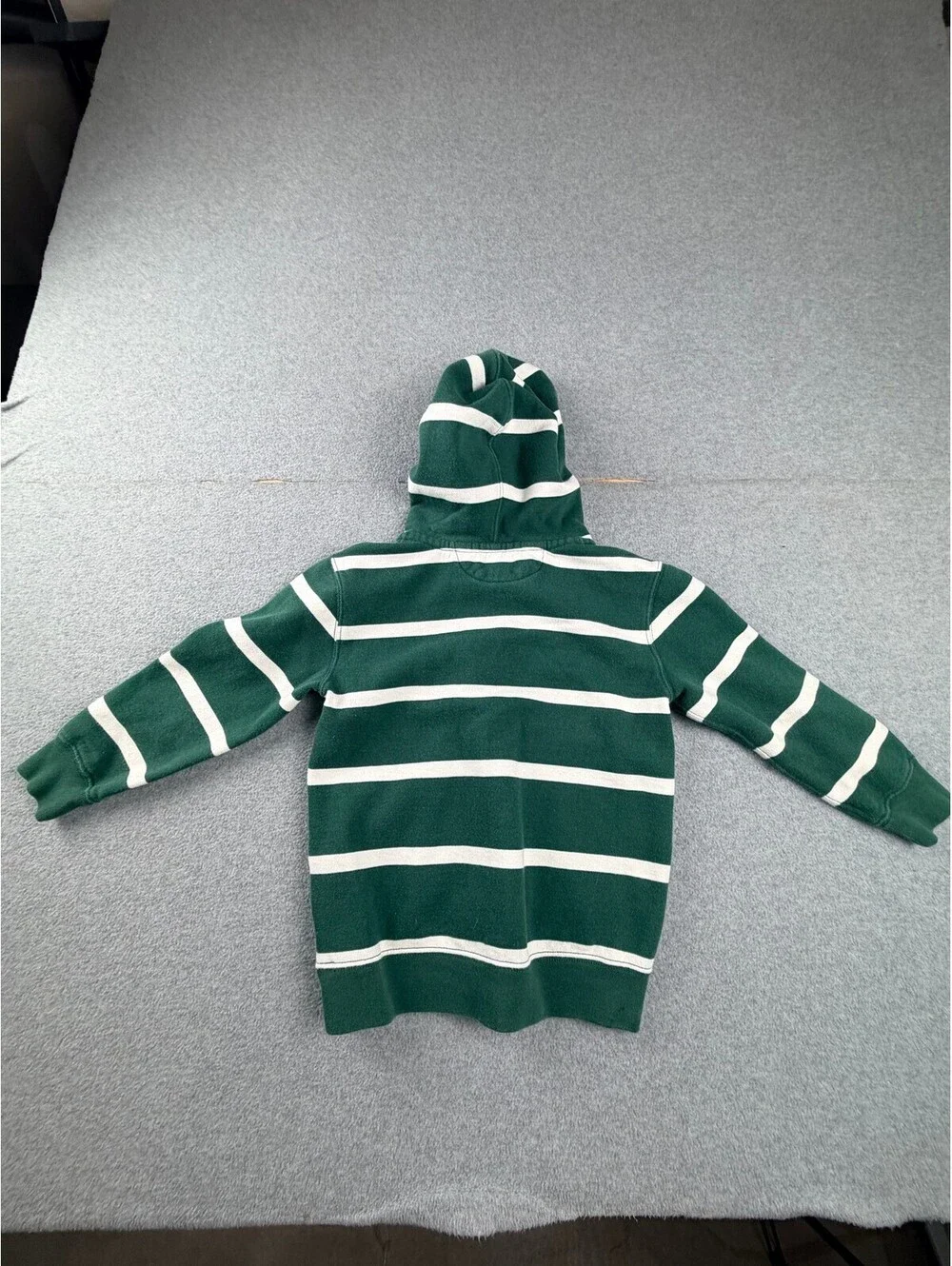 Polo Ralph Lauren Boys Hoodie Pullover Sweatshirt Size 5 Green White Striped